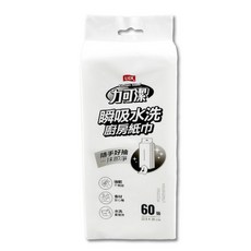 力可潔 瞬吸水洗 廚房紙巾, 1個, 60張