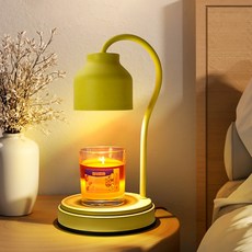 심플캔들워머단품 타이머기능/똑딱이스위치 할로겐전구2개포함, 옐로(타이머)