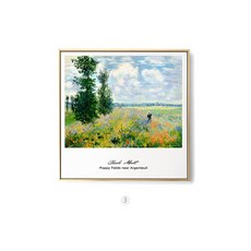 모네 명화 캔버스 인테리어 거실 벽걸이 장식 액자, 3_03