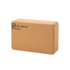 GOLDEN FOX 天然軟木瑜珈磚，穩固支撐，輔助伸展，輕巧便攜，環保材質, 咖啡色, 1個
