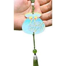 免掐絲琺瑯杯墊/福袋︱吊飾 非遺手工diy材料包 新手 入門活動 DIY材料包 手作材料包︱麥手作, B福袋-淺藍-青竹, 1個