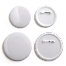 아이디몬 그리기 뱃지 배지 PVC 2종 원형 핀 민무늬 뺏지 브롯치 만들기 꾸미기, 5.8cm, 1개