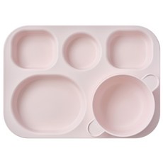 바망바망 유아 식판, 핑크, 1개