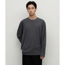 MUSINSA STANDARD [힛탠다드] 크루 넥 긴소매 티셔츠 [건메탈] 253143