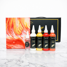 【金羽毛】 流體畫 DIY 提盒 多款主題 【台灣製】當天寄出 壓克力顏料 丙烯顏料 畫布 流體熊 情人節禮物 生日禮物, 1個, 請見詳細, 熱帶狂想