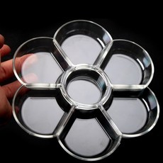 미술 파레트 물감 팔레트 꽃모양 미술용 투명 팔렛트 물감 접시