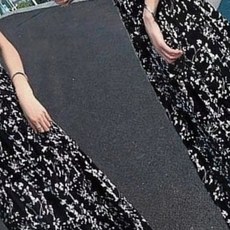 원피스 플라워 꽃무늬 반팔 롱 레이어드 패턴 여성 여름