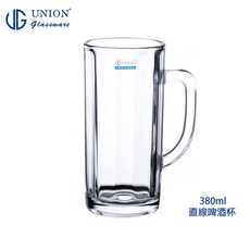UNION 直線啤酒杯 380ml 玻璃飲料杯, 1個, 1入組