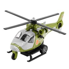 仿真救援直升機玩具，配備可放繩索，慣性滑行，安全材質，激發想像力，培養手眼協調能力, 1個