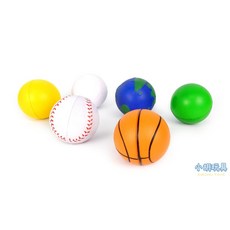 小胡玩具 6.2CM PU泡棉軟球 - 兒童安全玩具, 1個, 1顆(隨機不挑款)