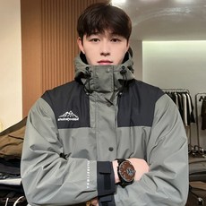 衝鋒衣外套男秋冬季新款羽絨服三合一戶外防風保暖連帽夾克潮休閒