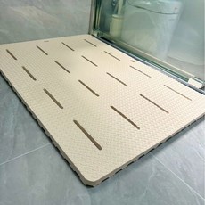 패드 발판 위생 매트 미끄럼 화장실 샤워 도구 청소 욕실 가정용 방지 개인 두꺼운 EVA, 05 베이지 업그레이드 두꺼운 버전 85*60* 2cm, 베 업그레이드 두꺼운 버전 85 60 2cm