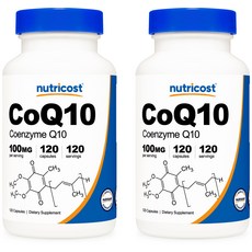 뉴트리코스트 코엔자임큐텐 코엔자임Q10 100mg 120베지캡슐 2통, 120정, 2개