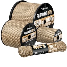 파라코드 로프 249.5kg(550파운드) - 61m(200피트) 0.6cm(5/32인치) 낙하산 코드 4MM 7가닥 파라 코드 - 생존 캠핑 장비 서바이벌 팔찌 빨랫줄을