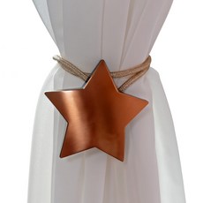 하니월드 별모양 자석 커튼집게 타이백, 로즈골드, 2개