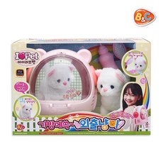 비앤씨 가방에쏙 외출냥이 작동동물인형, 혼합색상, 1세트