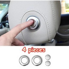 벤츠 C 클래스 W205 GLC X253 인테리어 머리 베개 버튼 트림 스티커 호환, 4 Pieces
