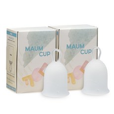 마음컵 100% 의료용 실리콘 생리컵 36ml, 대형, 1개입, 2개
