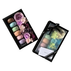 花與香氛 馬卡龍玫瑰花造型手工香皂禮盒【紫】情人節禮品推薦, 紫色, 1套