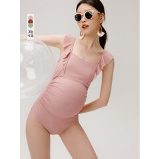 임산부수영복 프릴 핑크 원피스 다낭 호캉스 태교여행 만삭