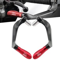 오토바이 알루미늄 브레이크 클러치 핸들 보호 장치, 1개, 4. red