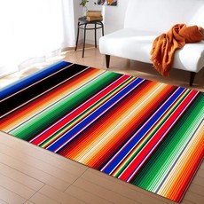Cinco de Mayo 부분 러그 7.9cm x 152.4cm(2피트 7인치 x 5피트) 대형 실내 실외 러그 미끄럼 방지 뒷면 청소하기 쉬움 거실 파티오 데크 멕시