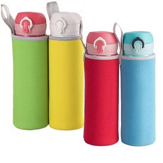 바시니아 보틀 물병 텀블러 파우치 4개세트 550ml 보온 보냉, 1개, 01_그린 옐로우 레드 블루