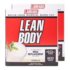 Labrada Nutrition 高蛋白奶昔粉隨身包 香草口味 20包入, 1.58kg, 2盒