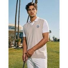 맥케이슨 남성 세미오버 스웨터 베스트 베이지 MDM1SV601LBE