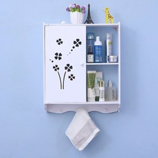 욕실 수납장 무타공 벽걸이형 욕실장 거울장 수납 플랩장, 1개, 단일문