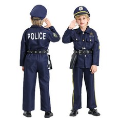 WULA 兒童警察服裝道具套裝 萬聖節角色扮演