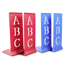 비워크 알파벳포인트 2ea 철제북엔드 사무용철제책꽂이 긴북엔드 데스크책정리, 핑크