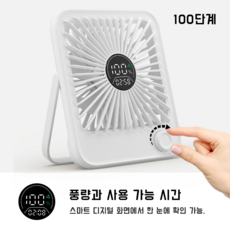 NUNUHANA BLDC 무소음 무선 선풍기 휴대 탁상 2in1 미니 디자인 DM31, 화이트
