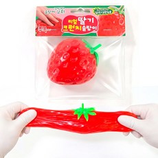 세진 크런치 말랑이 슬랑이 스퀴시 딸기 베리 피젯 슬랑이, 1개, 빨강 딸기 크런치 말랑슬랑이 1개, 빨강 딸기 크런치 말랑슬랑이