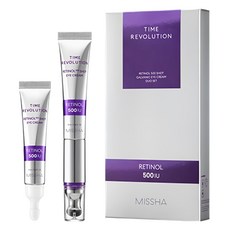 미샤 타임 레볼루션 레티놀 500샷 갈바닉 아이크림 듀오 세트 15ml + 15ml, 1개
