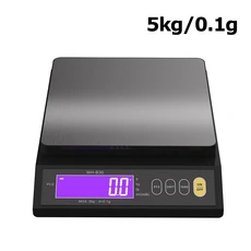 5KG/0.1g 디지털 전자 주방 저울 LCD 디스플레이 스테인레스 스틸 측정 계량 베이킹 도구, 01 5KG-0.1g