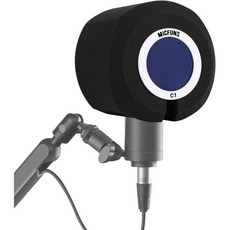 micfuns C1 프로페셔널 마이크 윈드스크린 윈드 실드 팝 필터 177인치~236인치 녹음 스튜디오 마이크용 어쿠스틱 블랙, Blue, 1개