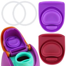 ECLATIS ZON 온BB2E(넓음) Owala Fr2E(넓음)Sip 946.4ml32온스용 고무 씰 교체 스토퍼 4개 병 입구 뚜껑 캡 상단 실리콘 개스킷 부품 액세서리, 2 Complete Seal Kit, 2 Colors Set​ 6