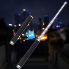 호신용 삼단봉 남자 여자 휴대용 무기 자기방어 품 여성 용 경호용품 경찰 진압봉, 단일옵션