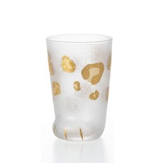 ADERIA 日本金箔可愛貓掌肉球玻璃杯禮盒 (共3款), 1個, 豹紋