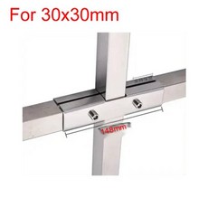 25mm 및 30mm 용 사각 튜브 커넥터 스테인레스 스틸 튜브 파이프 플랜지 퀵 커넥터 DIY 의류 랙 테이블 조립 녹 없음, Shape H for 30mm, 1개