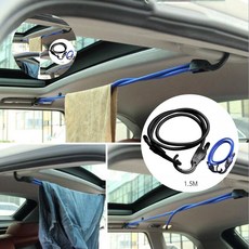 (한정특가) 1.5m 길이조절 텐션 행거로프 차량 캠핑 zin+7932Dc, 블랙