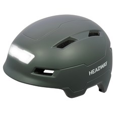 헤드웨이 전후방 LED 라이트 자전거 킥보드 전동킥보드 헬멧, 1개, 무광그레이