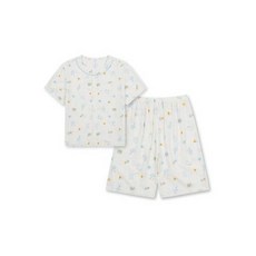 매장정품 탑텐 키즈 MKF5UI3013 공용) 쿄니 라운드넥 레이온 5부 파자마 셋업 133765