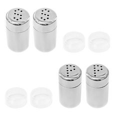 리브문 스텐 미니 소금 후추 조미료 양념통, (S)소금 양념통 2개 + (P)후추 양념통 2개, 1세트