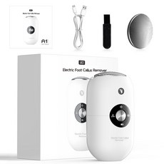 JIZZU발각질제거 고급형 굳은살제거 미니 각질제거기 회전식, 화이트