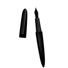 Diplomat aero 鋼筆 PURE BLACK 純粹黑, 米, 黑色, 不鏽鋼尖,B尖
