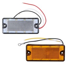 SR 8구 LED차폭등 SL44 국내규격품 특장차 반사 미등, 1개, 24V SL-44 황색
