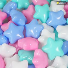 퍼니소피 시그니처 아기 볼풀공 100p 하트 스타 베어 스틱 볼, 스타볼 100p, 파스텔, 1개