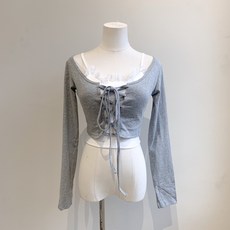 Twenty 兩件式蕾絲滾邊綁帶上衣 2501163